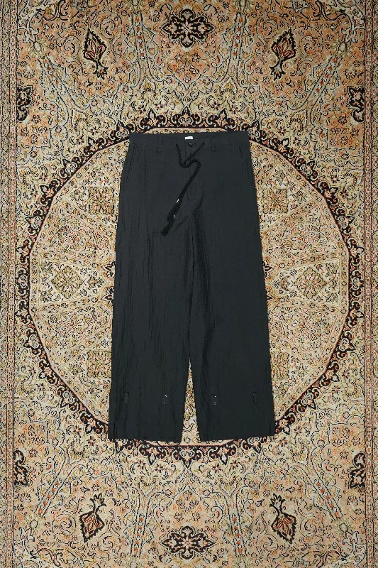 Fujimoto Cratered Triple Cloth Trousers (Black)