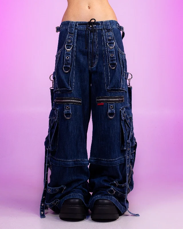 Tripp NYC Blue Denim X-Strap Pants