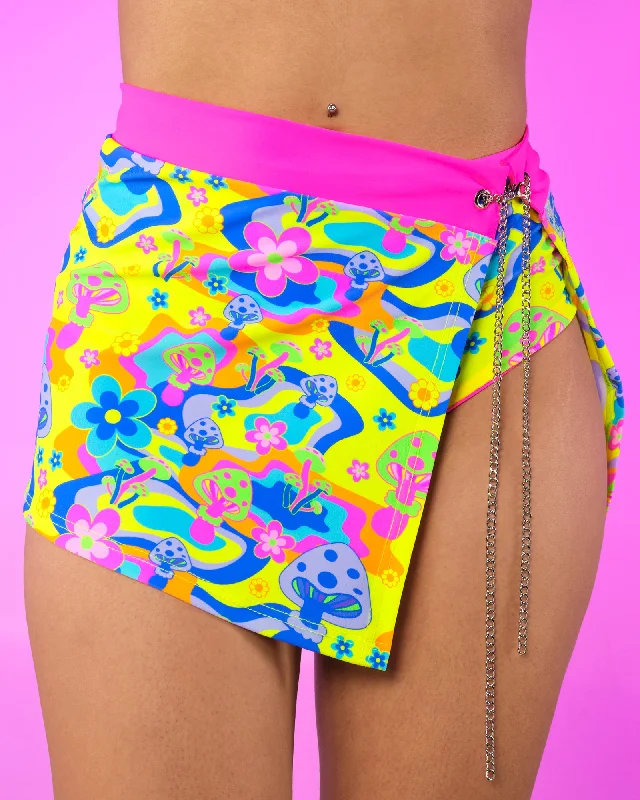 Psychedelic Psilocybin Chain Mini Skirt