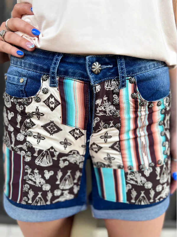 Sterling Kreek Patched Up Western Shorts-Long*