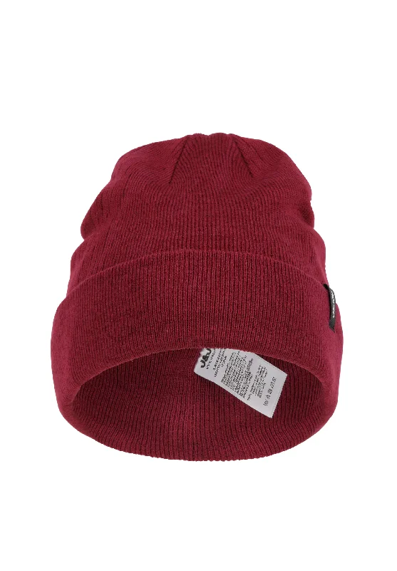 Bonnet femme bariolé bordeaux