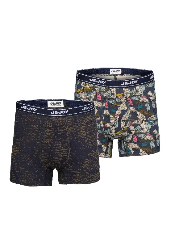 Pack de 2 boxers homme végétal multicolore