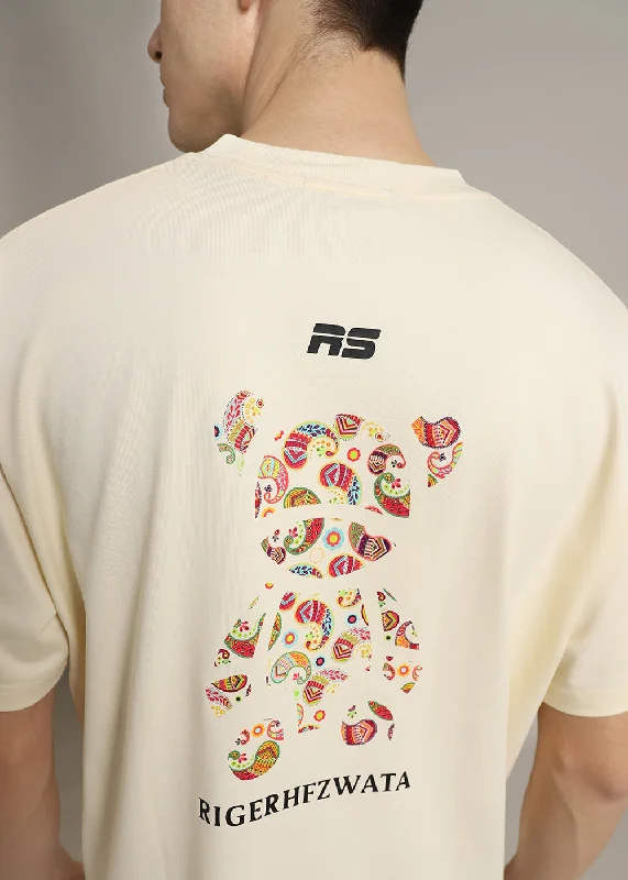 Bearsy Paisley Cream Oversized T-shirt