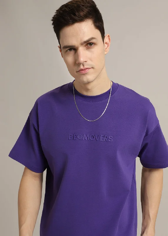 Emboss Luxe Purple Oversized T-shirt