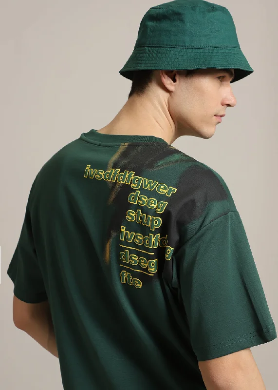 Fontastic Green Oversized T-shirt