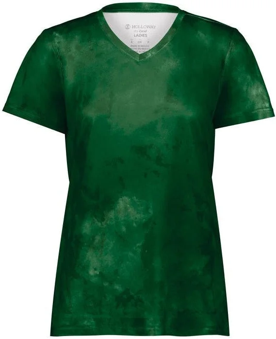 Dark Green Cloud Print