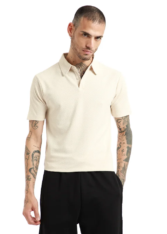 Off white twin weave Polo T-shirt