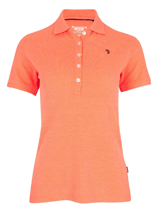 Polo Essentials femme orange coupe droite en coton