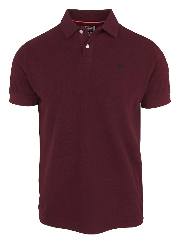 Polo Essentials homme bordeaux foncé coupe droite en coton