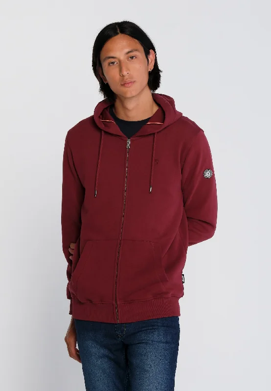 Sweatshirt Essentials homme bordeaux en coton avec capuche