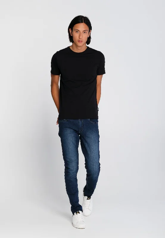 T-Shirt Essentials homme noir coupe droite en coton