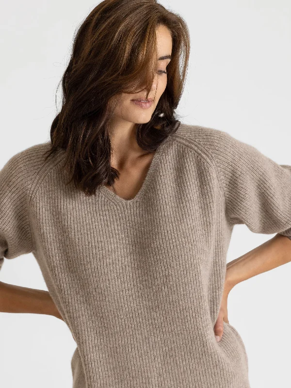 Cashmere sweater "Maya" - toast