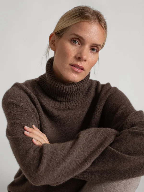 Cashmere sweater "Milano" - dark brown