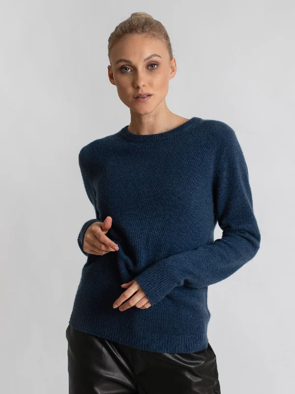 Cashmere sweater "Saga" - mountain blue