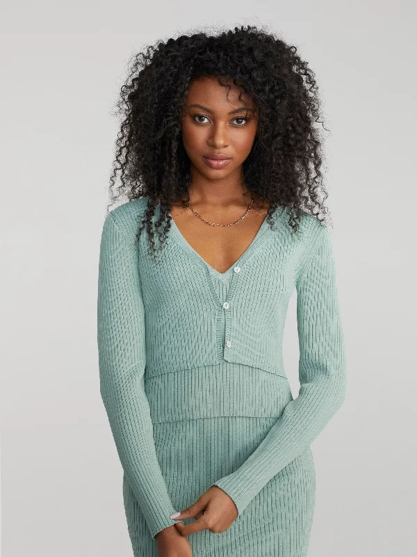 Drey Cropped Sweater Cardigan