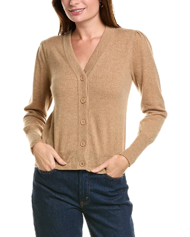 Forte Cashmere Buttoned Short Cashmere Cardigan