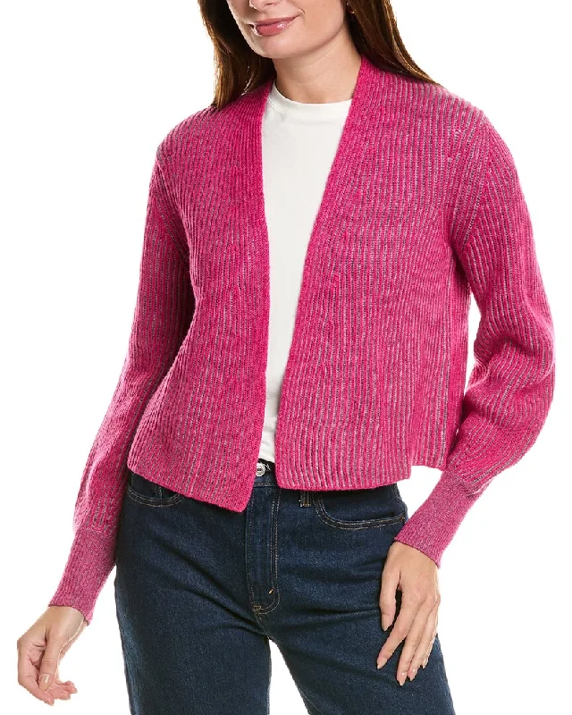 Forte Cashmere Plaited Wool & Cashmere-Blend Cardigan