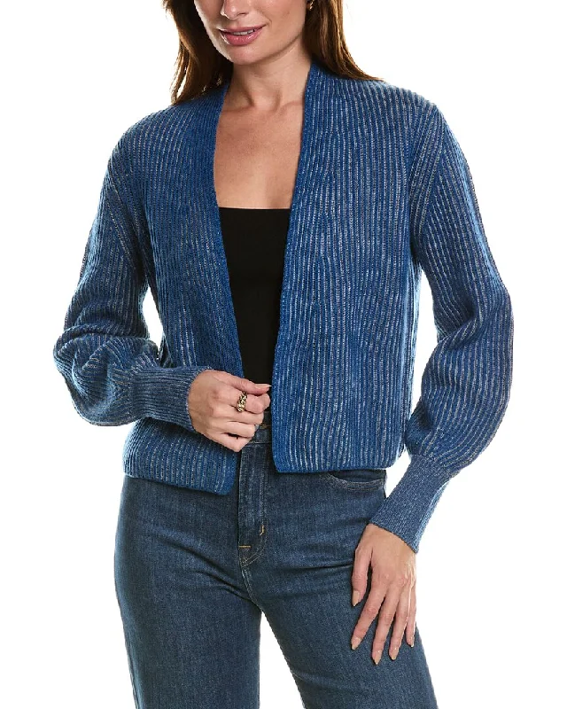 Forte Cashmere Plaited Wool & Cashmere-Blend Cardigan