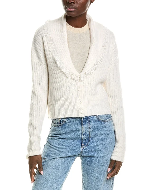 QUINN Cropped Shawl Collar Cashmere Cardigan