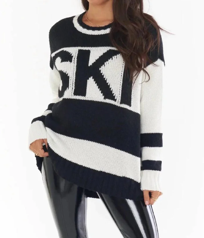 Ski In Sweater In Ski Knit Black