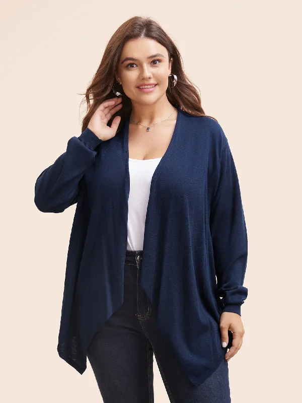 Supersoft Essentials Plain Asymmetrical Hem Cardigan