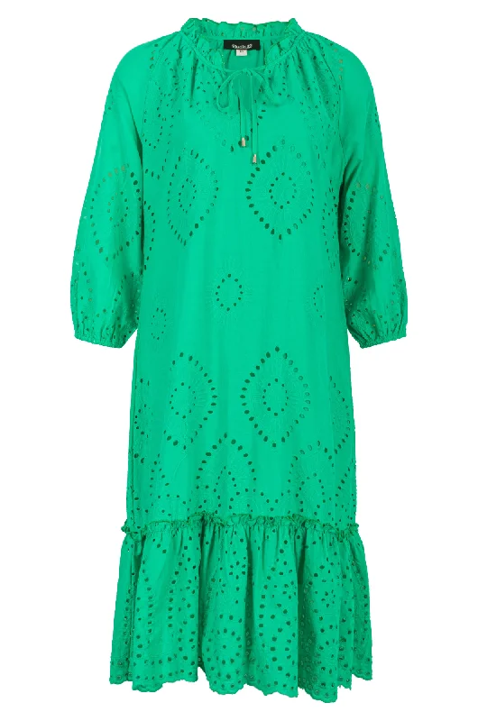 Embroidery Anglaise Dress | KELLY GREEN | 8592AR