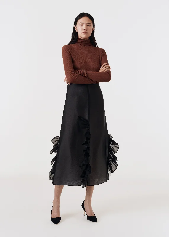 Radieux split frill skirt