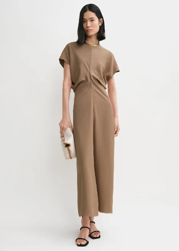 Slouch waist dress camel