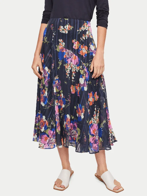 Wild Rose Midi Skirt | Navy