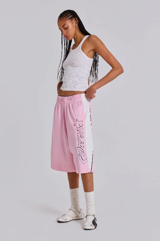 Pink Overdue Basketball Shorts