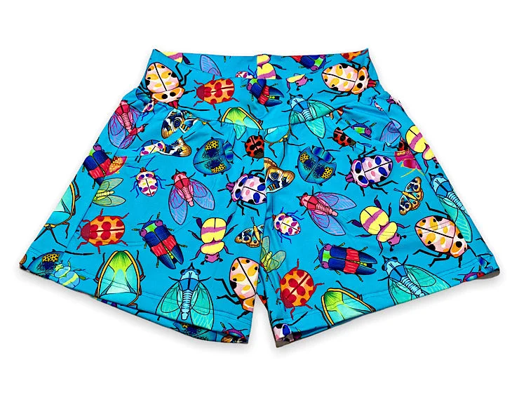 Size Medium Ladies Shorts Blue Bugs