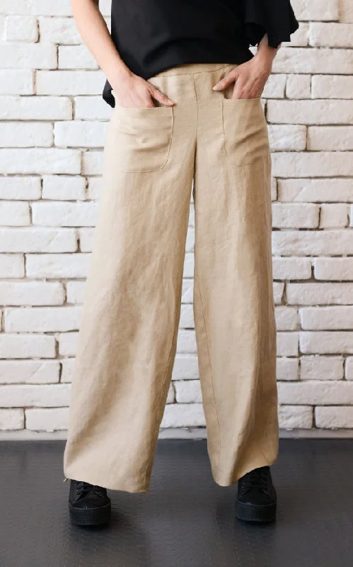 Beige Linen Pants