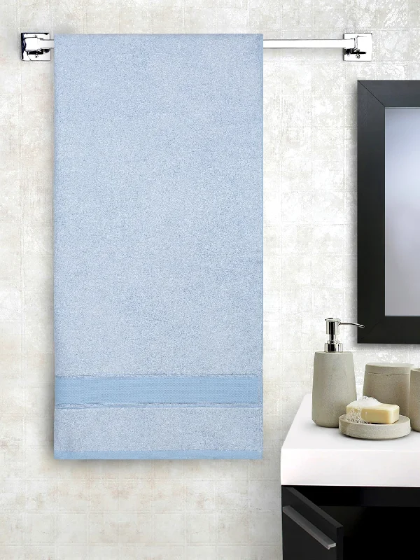 Unisex Sky Blue Basic Terry Bath Towel